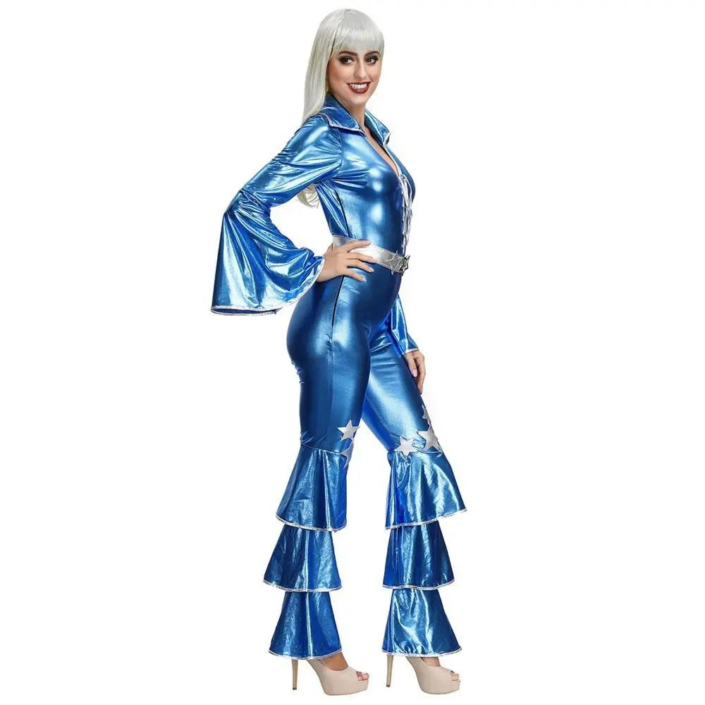 1970s Dancing Dream Blue 70s Costumes| PajmasBuy