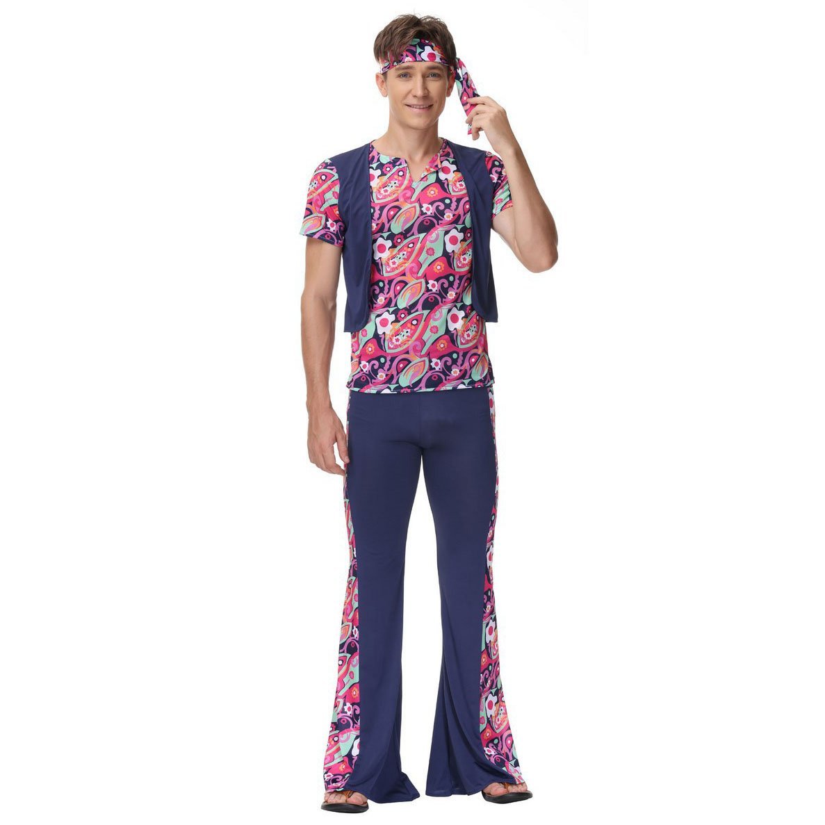 Buy1970s Retro Disco Couple hippie hip - hop Stage costume Fancy Dress Now Cheaper With 3 - 5 Days Ship - PajamasBuy