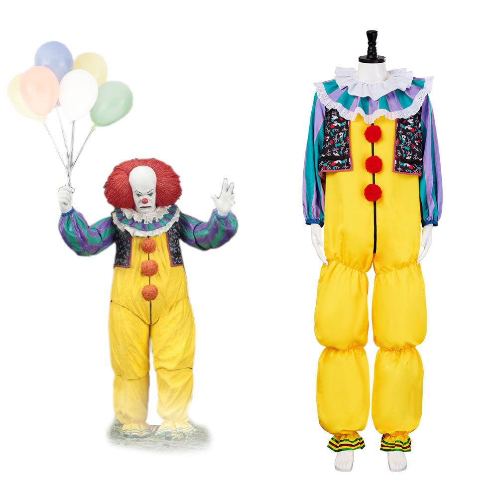 Buy1990 Horror Movie IT Clown Cosplay Costume Pennywise Outfit for Halloween and Parties Now Cheaper With 3 - 5 Days Ship - PajamasBuy