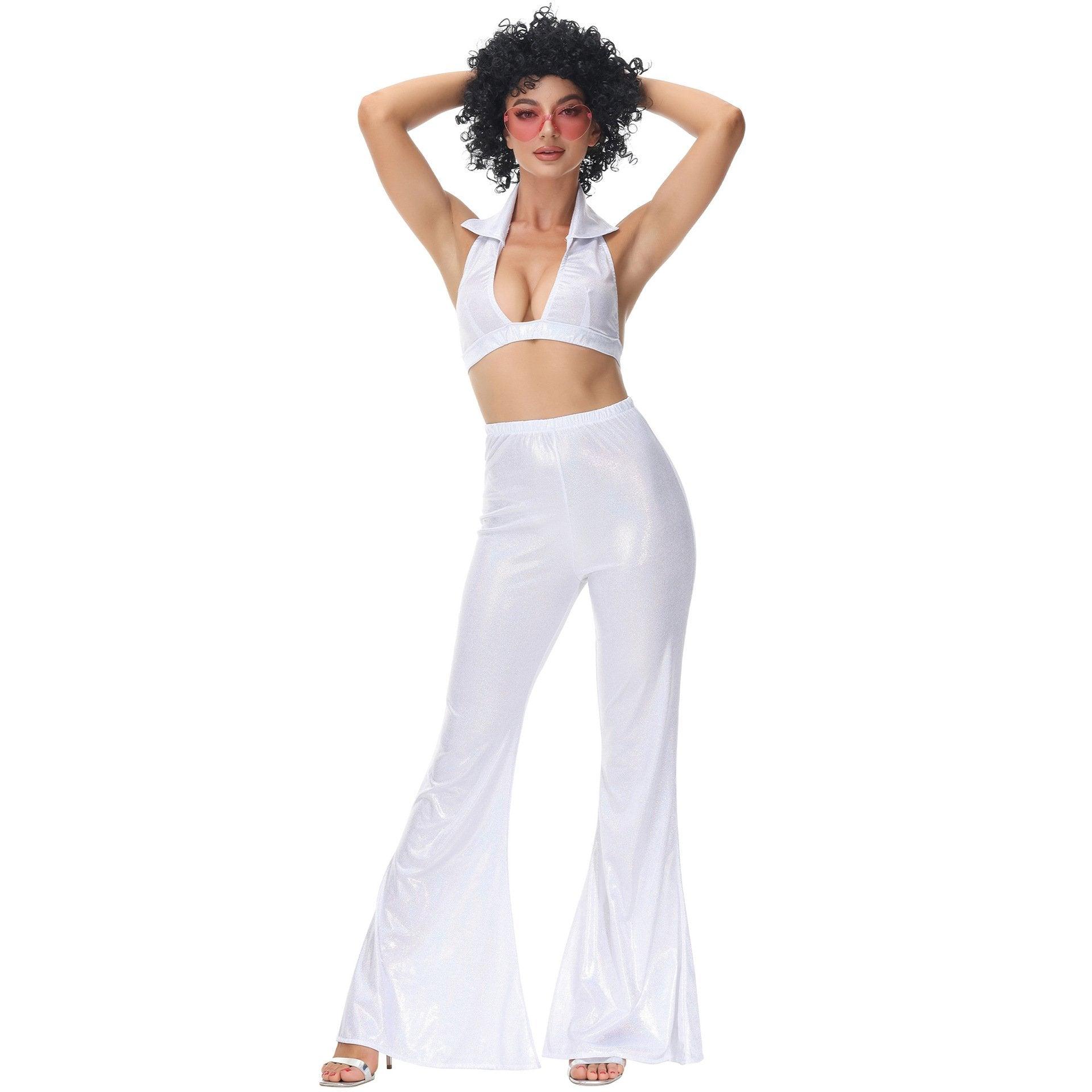 80s Retro Disco Costumes Cosplay Halloween Outfit For Female - Pajamasbuy