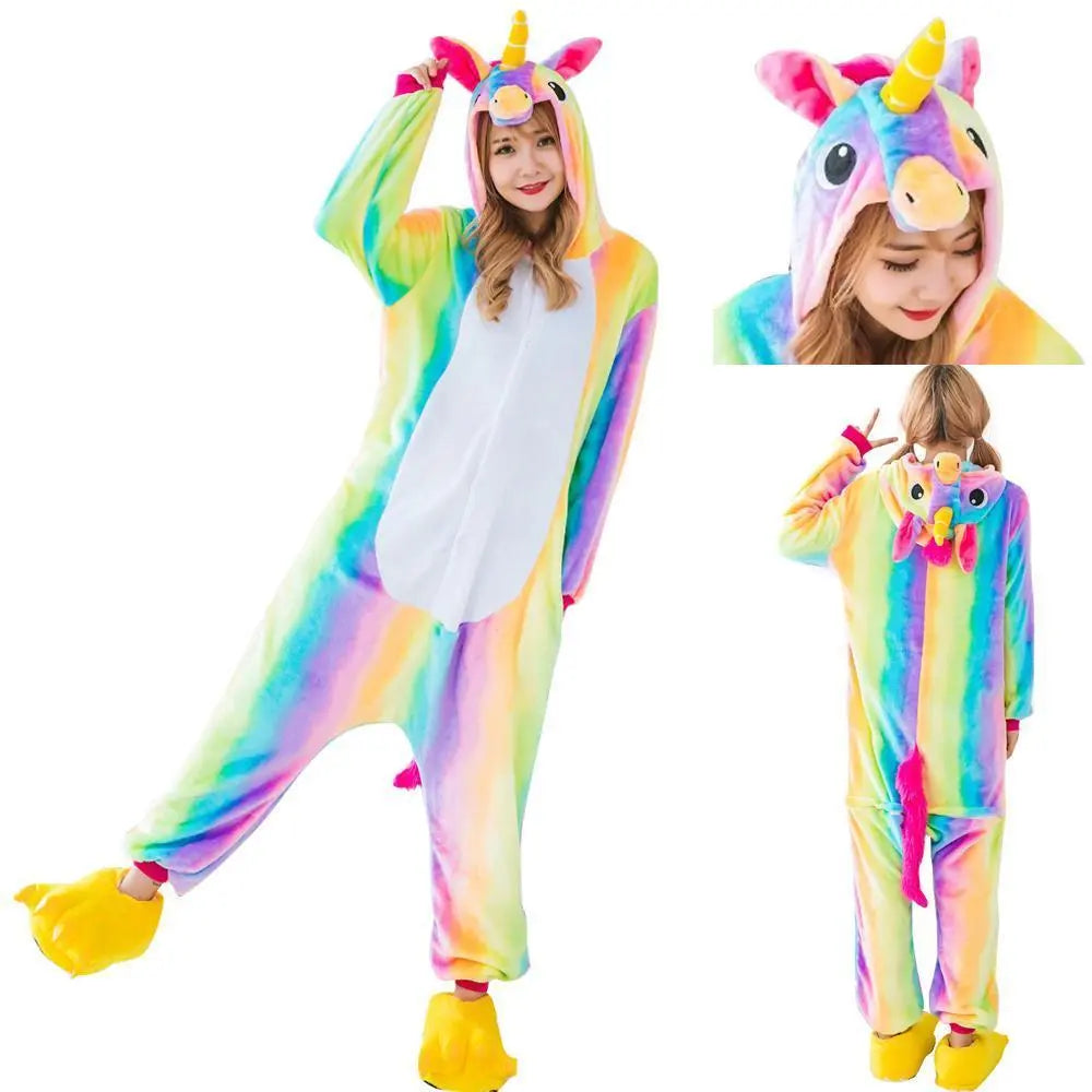 Adult Animal Unicorn Onesies Kigurumi Hoodie Costume Pajamas - Pajamasbuy