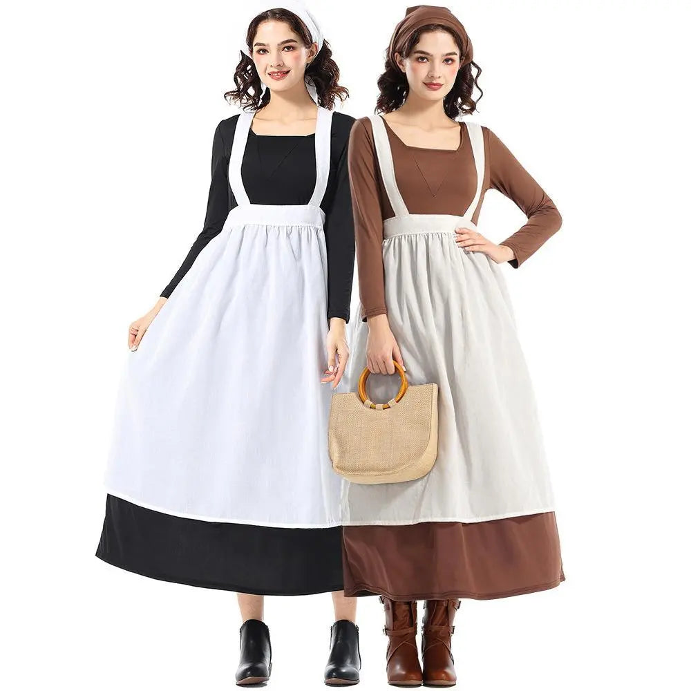 Adult Female French Manor Maid Dress Retro Halloween Costume - Pajamasbuy