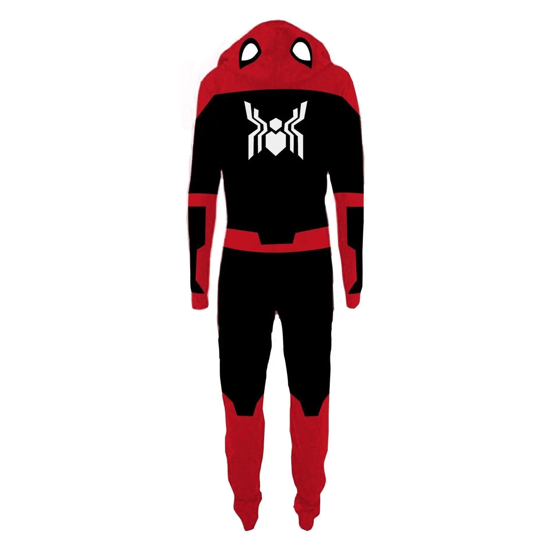 Adult Men's Super Hero Spider - man Deadpool The Flash One Piece costume Jumpsuit - Pajamasbuy