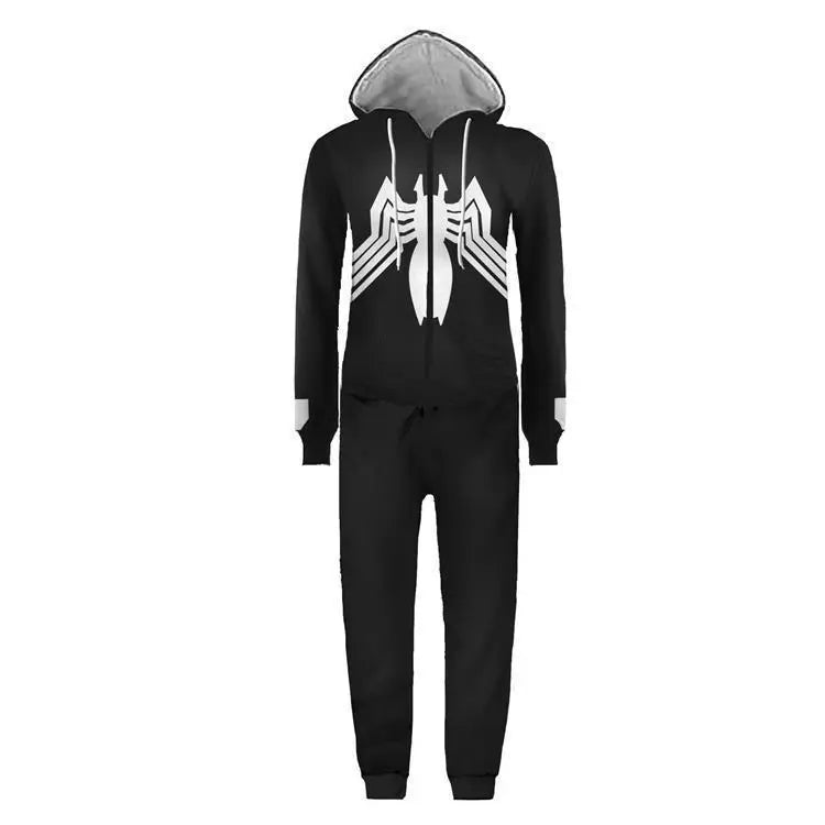 Adult Men's Super Hero Spider - man Deadpool The Flash One Piece costume Jumpsuit - Pajamasbuy