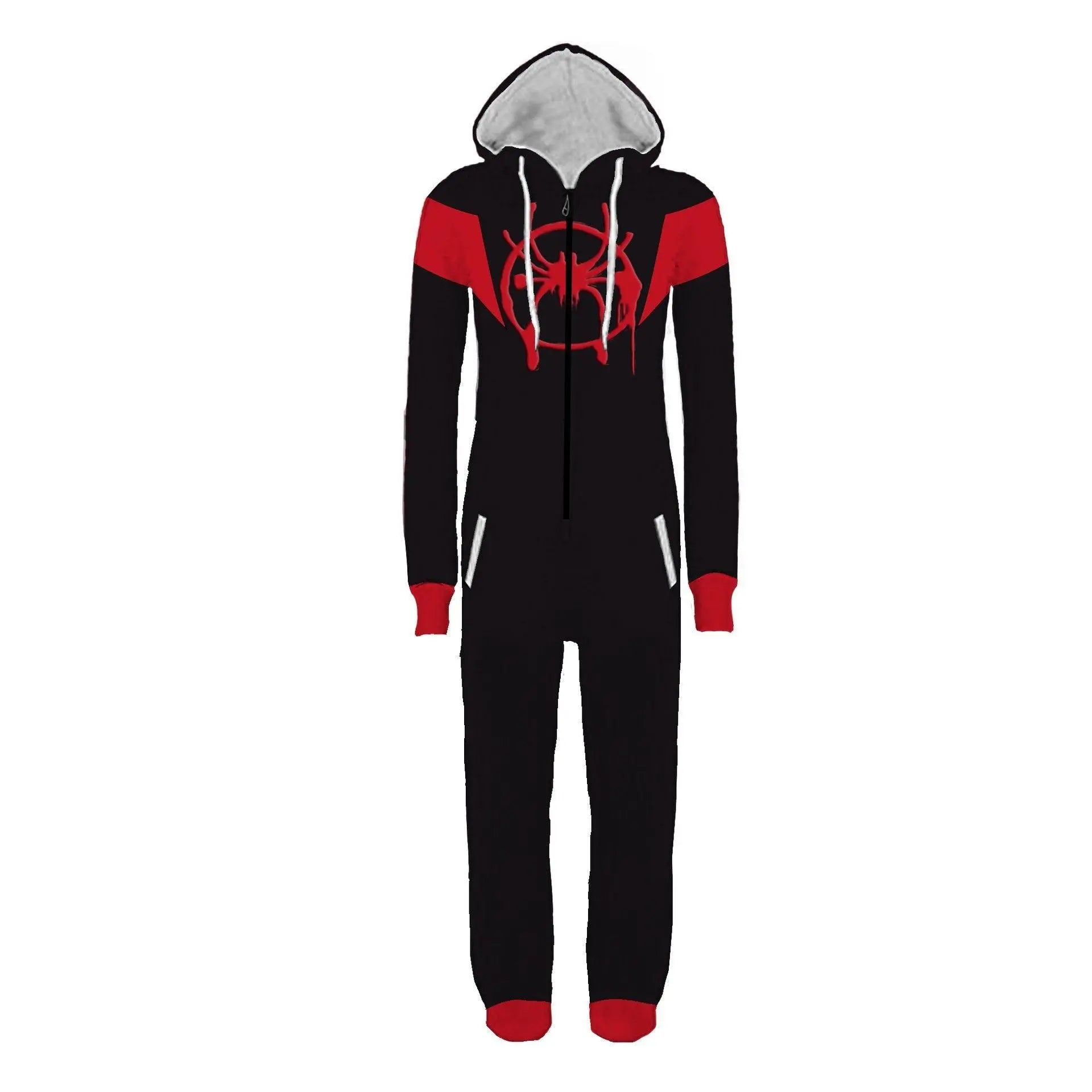 Adult Men's Super Hero Spider - man Deadpool The Flash One Piece costume Jumpsuit - Pajamasbuy