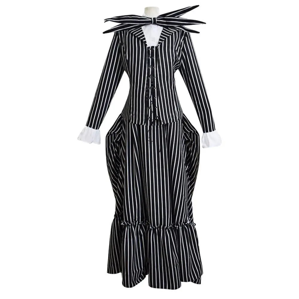 Adult kids Jack Skellington Sally Suit Costume The Nightmare Before Christmas for women men Boy Girl full Set - Pajamasbuy