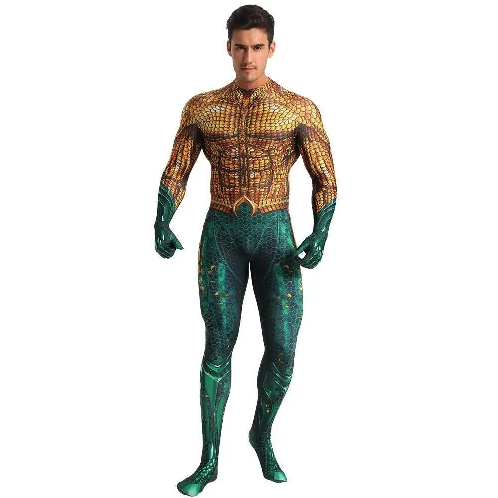 Aquaman 2 Costume Arthur Cosplay Bodysuit Halloween Fancy Cosplay Carnival Suit - Pajamasbuy