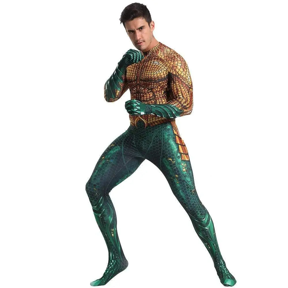 Aquaman 2 Costume Arthur Cosplay Bodysuit Halloween Fancy Cosplay Carnival Suit - Pajamasbuy