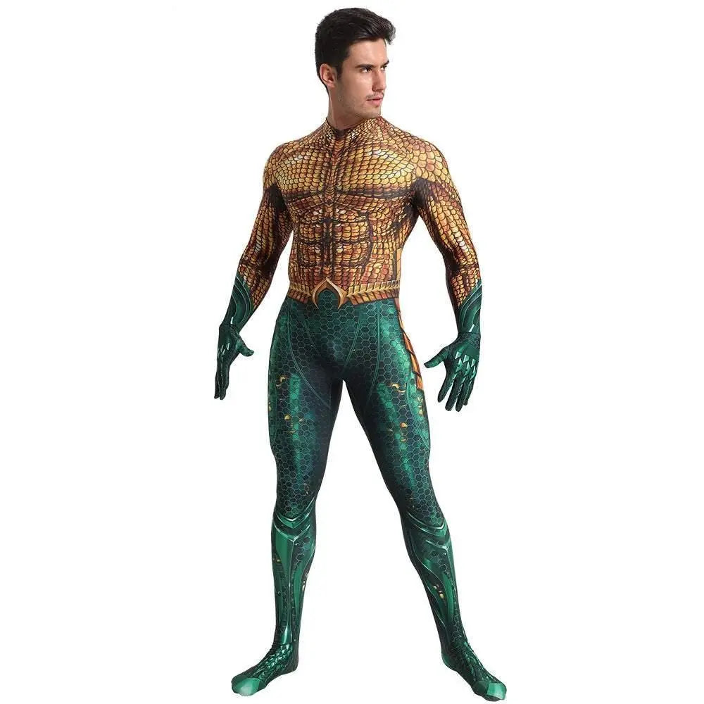 Aquaman 2 Costume Arthur Cosplay Bodysuit Halloween Fancy Cosplay Carnival Suit - Pajamasbuy