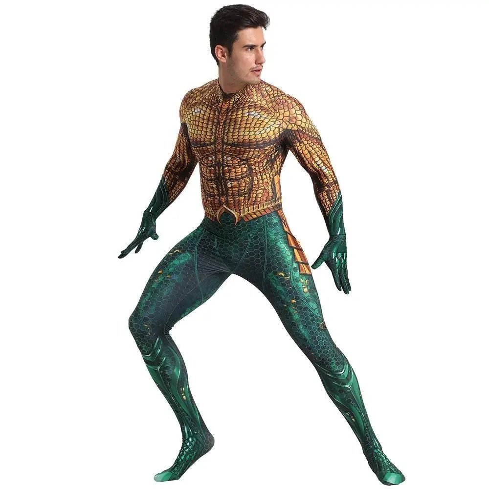 Aquaman 2 Costume Arthur Cosplay Bodysuit Halloween Fancy Cosplay Carnival Suit - Pajamasbuy