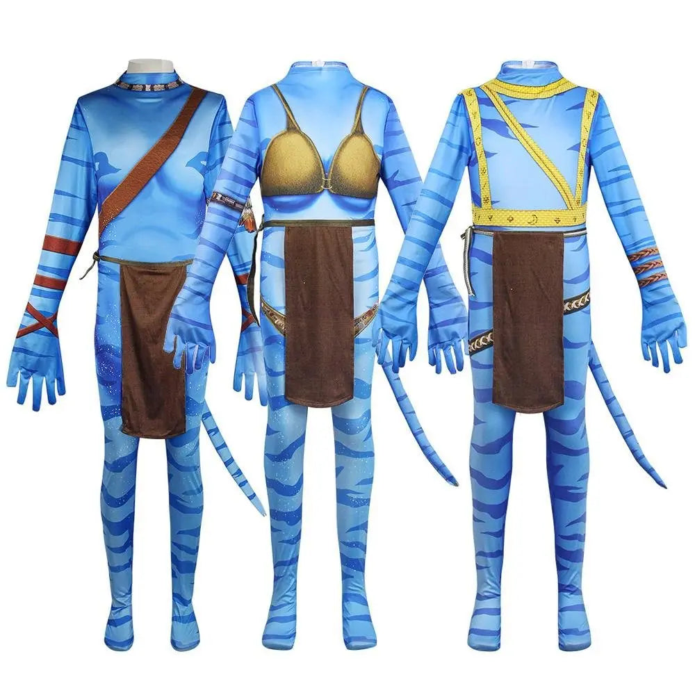 Avatar: The Way of Water Cosplay Costume adult zentai costume Sets and Mask Up For kids - Pajamasbuy