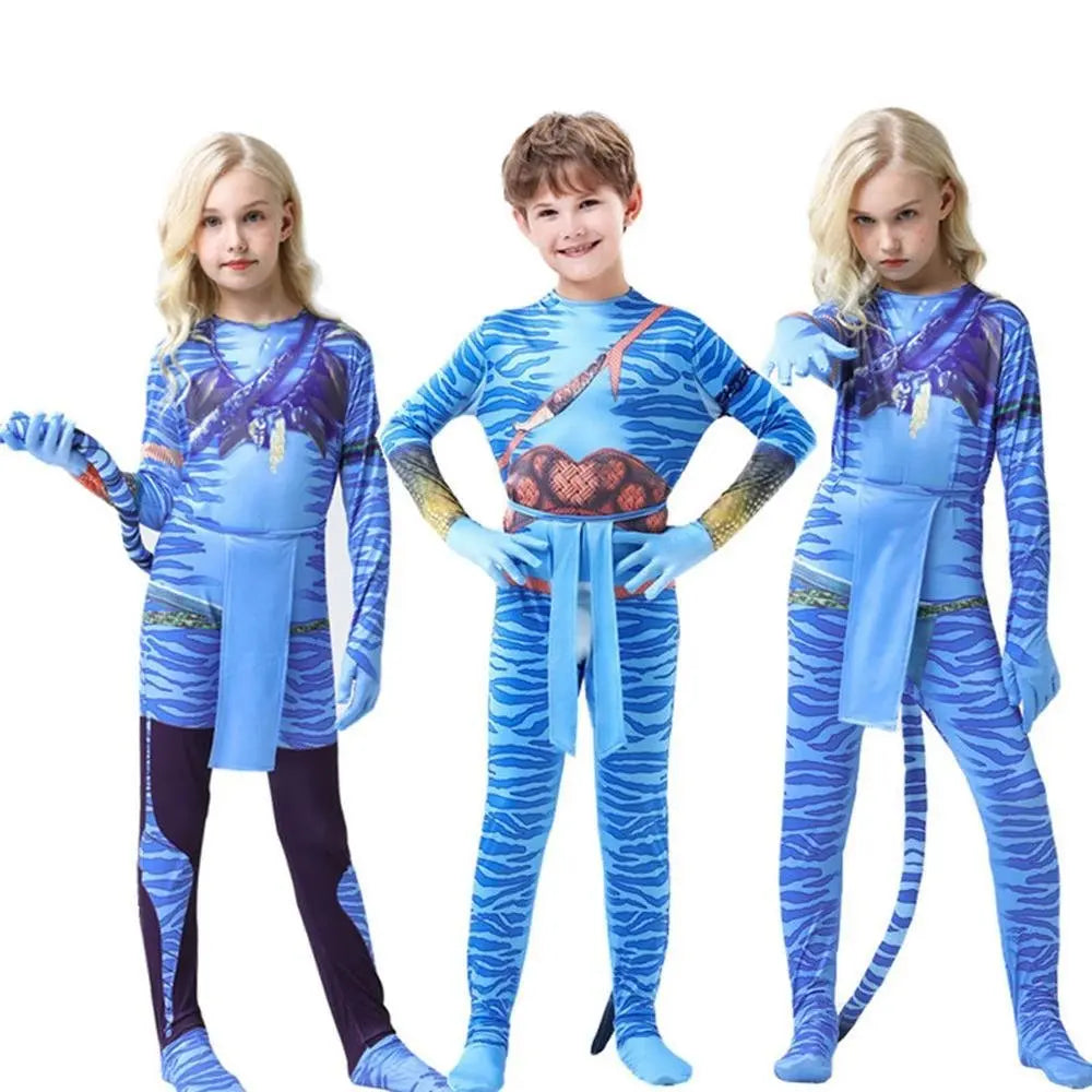 Avatar: The Way of Water Cosplay Costume kids zentai costume jumpsuit - Pajamasbuy