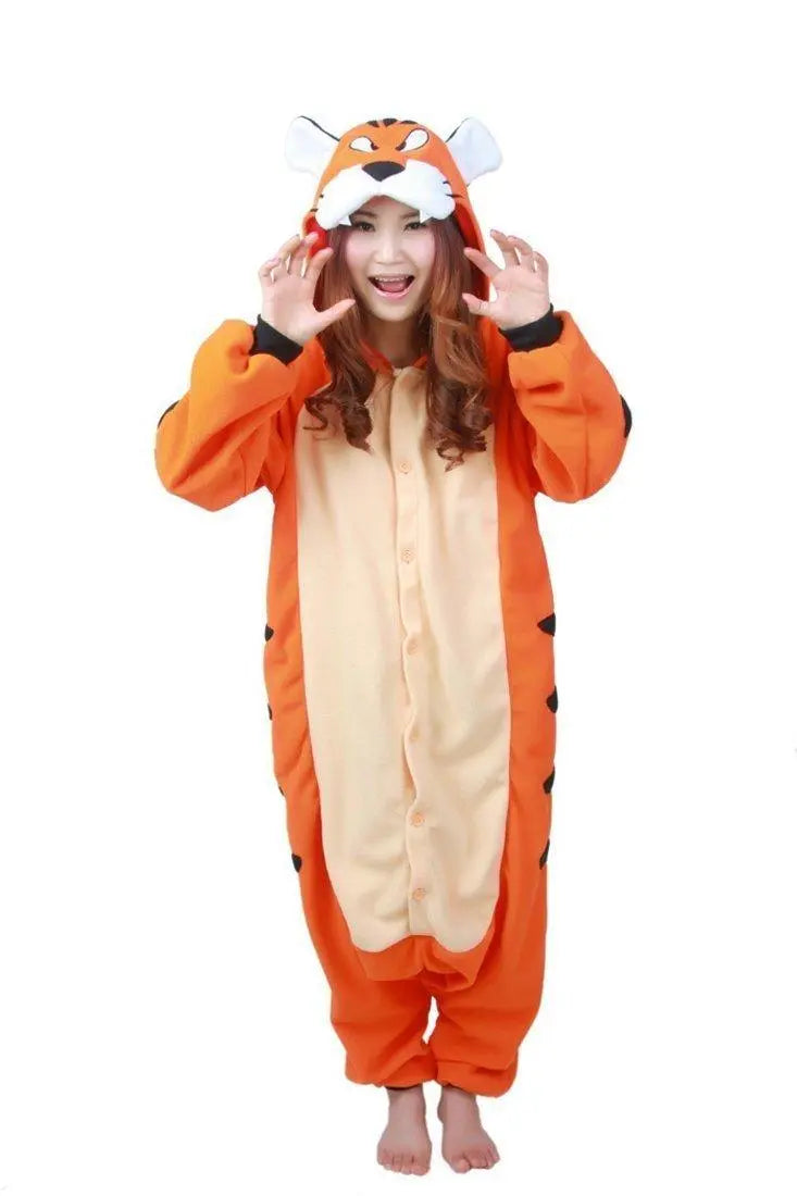 Bengal Tiger Animal Onesie Hoodie Kigurumi Pajamas Sleepwear - Pajamasbuy