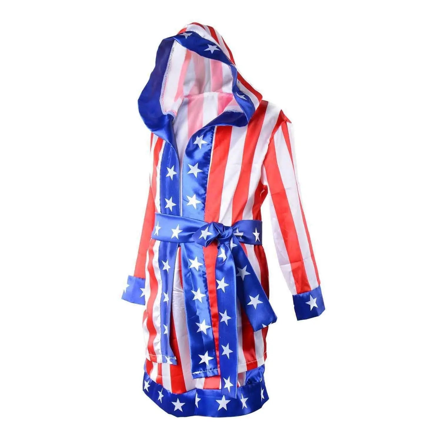 Boxer Cosplay Costume Rocky Balboa Suit Uniform American Star Stripes Robe Italian Boxing Outfit Set for Kids - Pajamasbuy