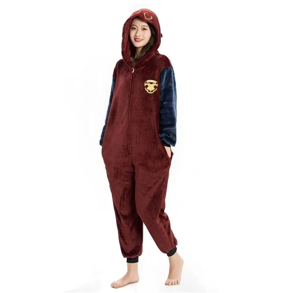 Brown Harry Potter Kigurumi Onesie Pajamas for Adult| PajmasBuy