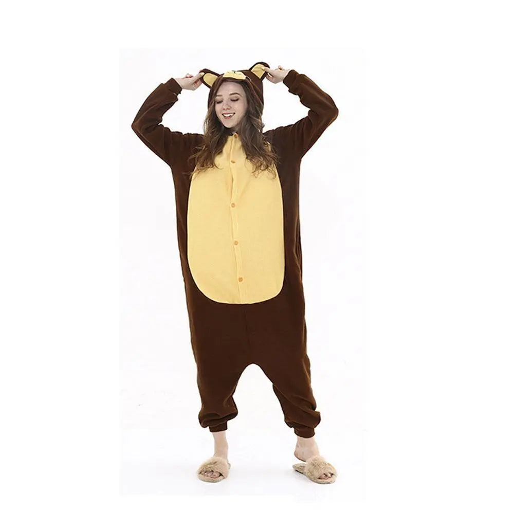 Brown bear Kigurumi Animal Onesies Pajamas For Adult Pajamas - Pajamasbuy