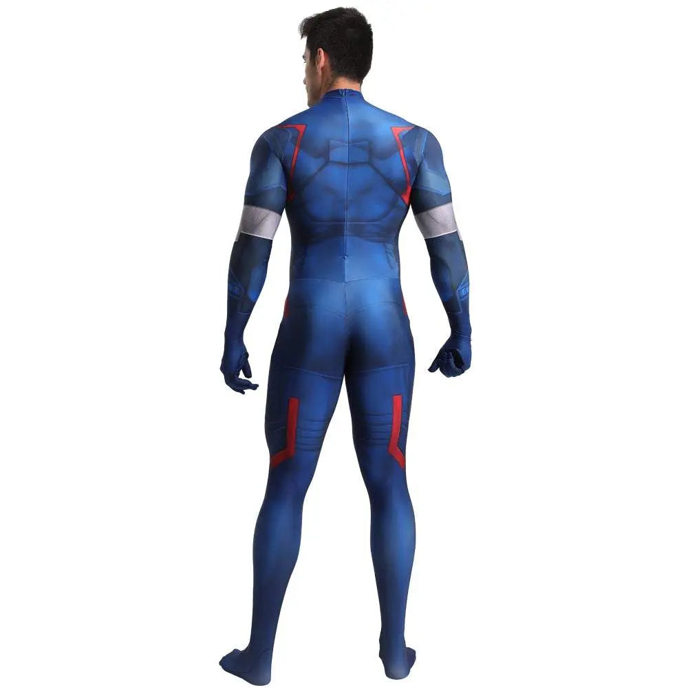 Captain America Outfits Halloween Cosplay Costume Bodysuit - Pajamasbuy