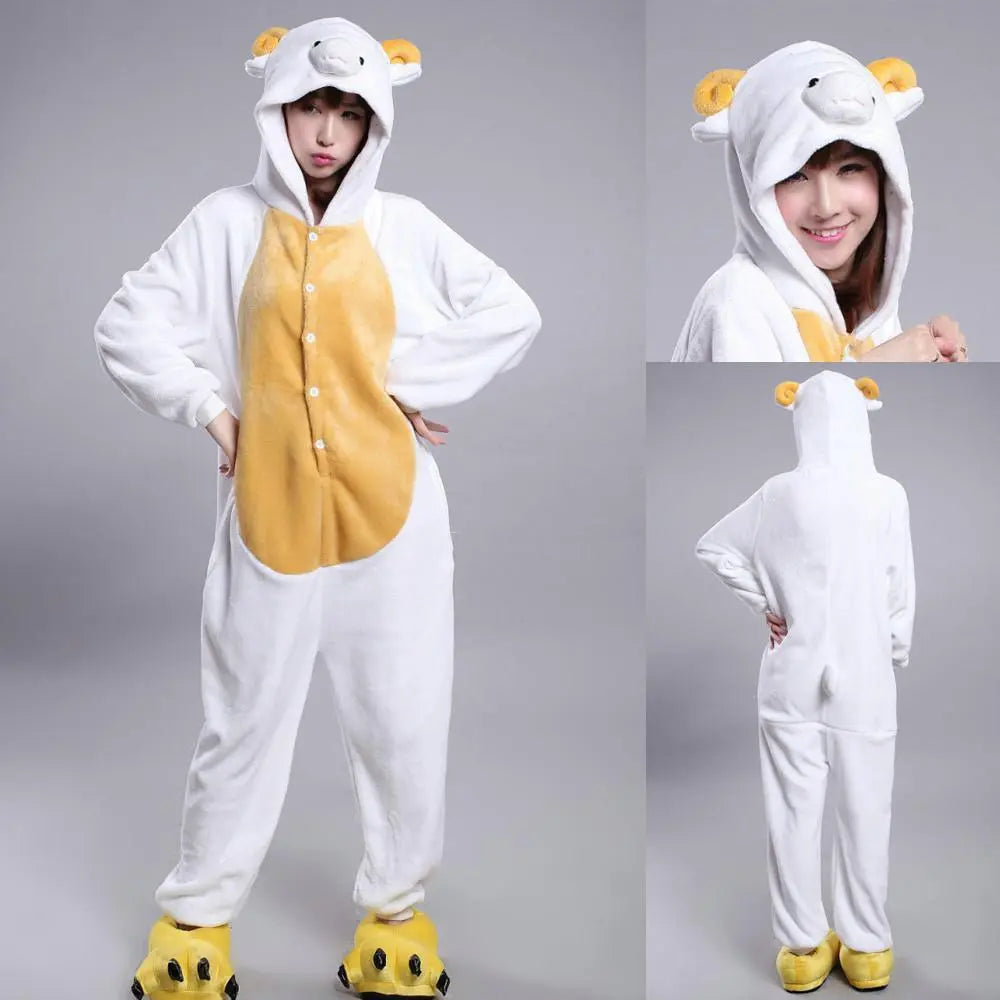 Chinese Zodiac Signs Sheep Kigurumi Animal Onesies Pajamas Costume - Pajamasbuy