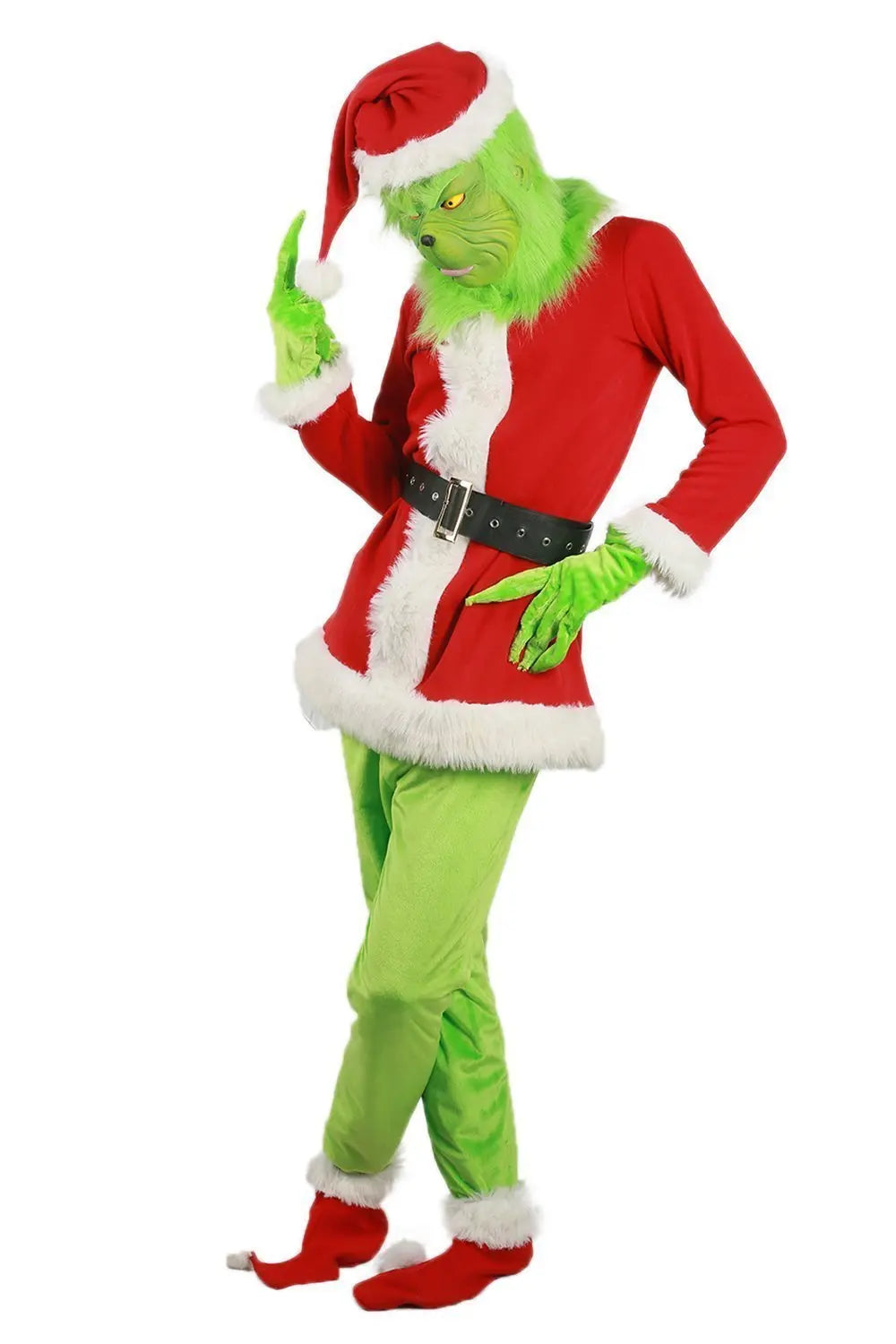 Christmas The Grinch Cosplay Costumes Party Performance Furry Santa Suit - Pajamasbuy