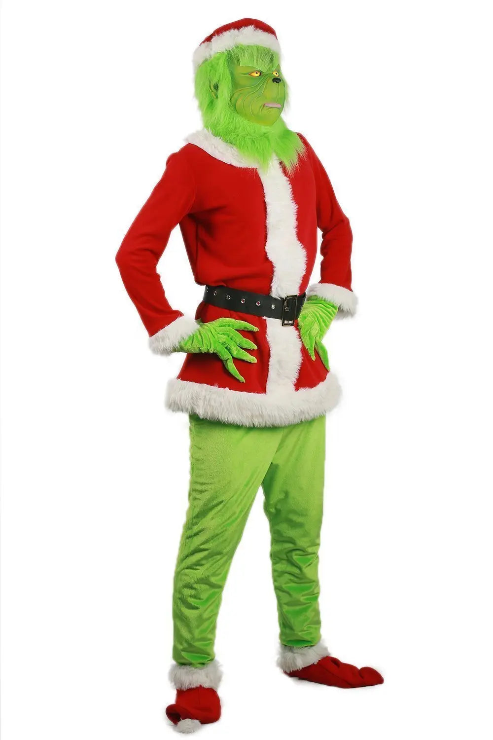 Christmas The Grinch Cosplay Costumes Party Performance Furry Santa Suit - Pajamasbuy