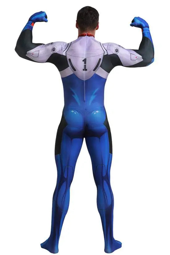 EVA Ikari Shinji Siamese Halloween Cosplay Costume Zentai Jumpsuit - Pajamasbuy