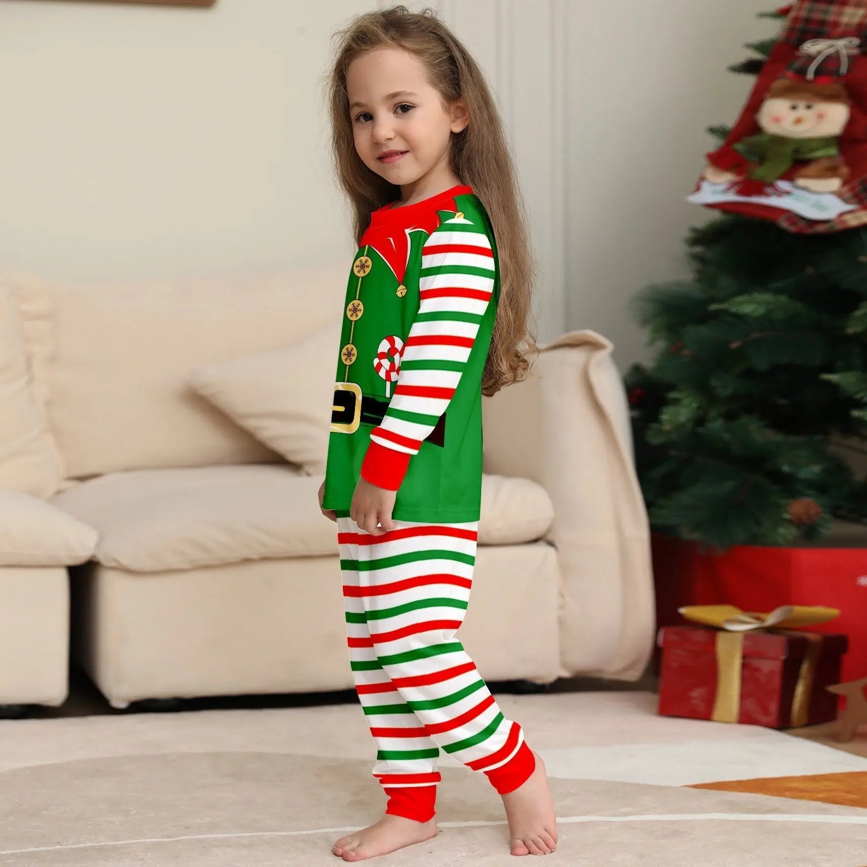 Elf Fun Print Christmas Family Matching Pajamas Party Sets - Pajamasbuy