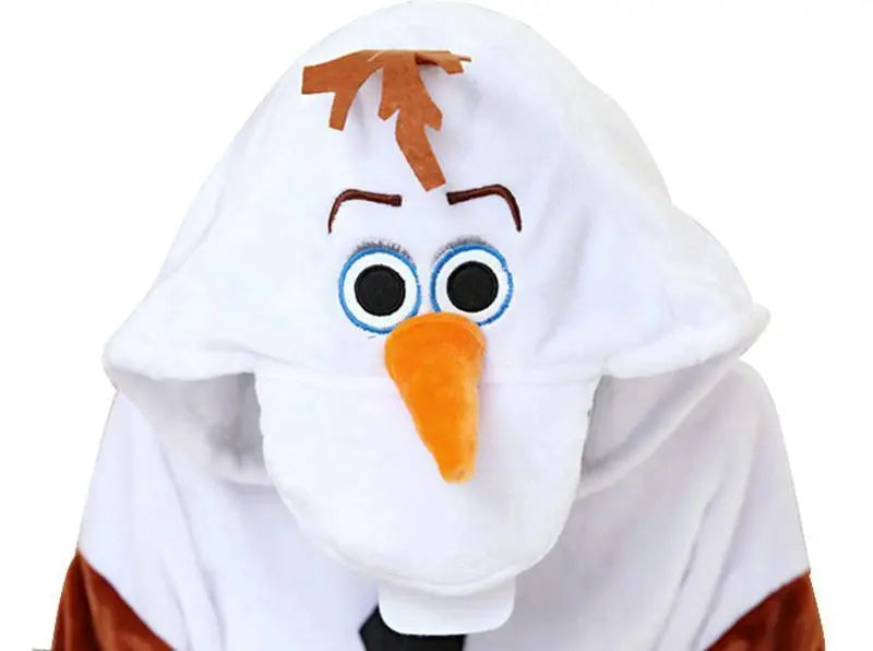 Frozen Olaf Snowman Adult Kigurumi Onesies Pajamas Costume - Pajamasbuy