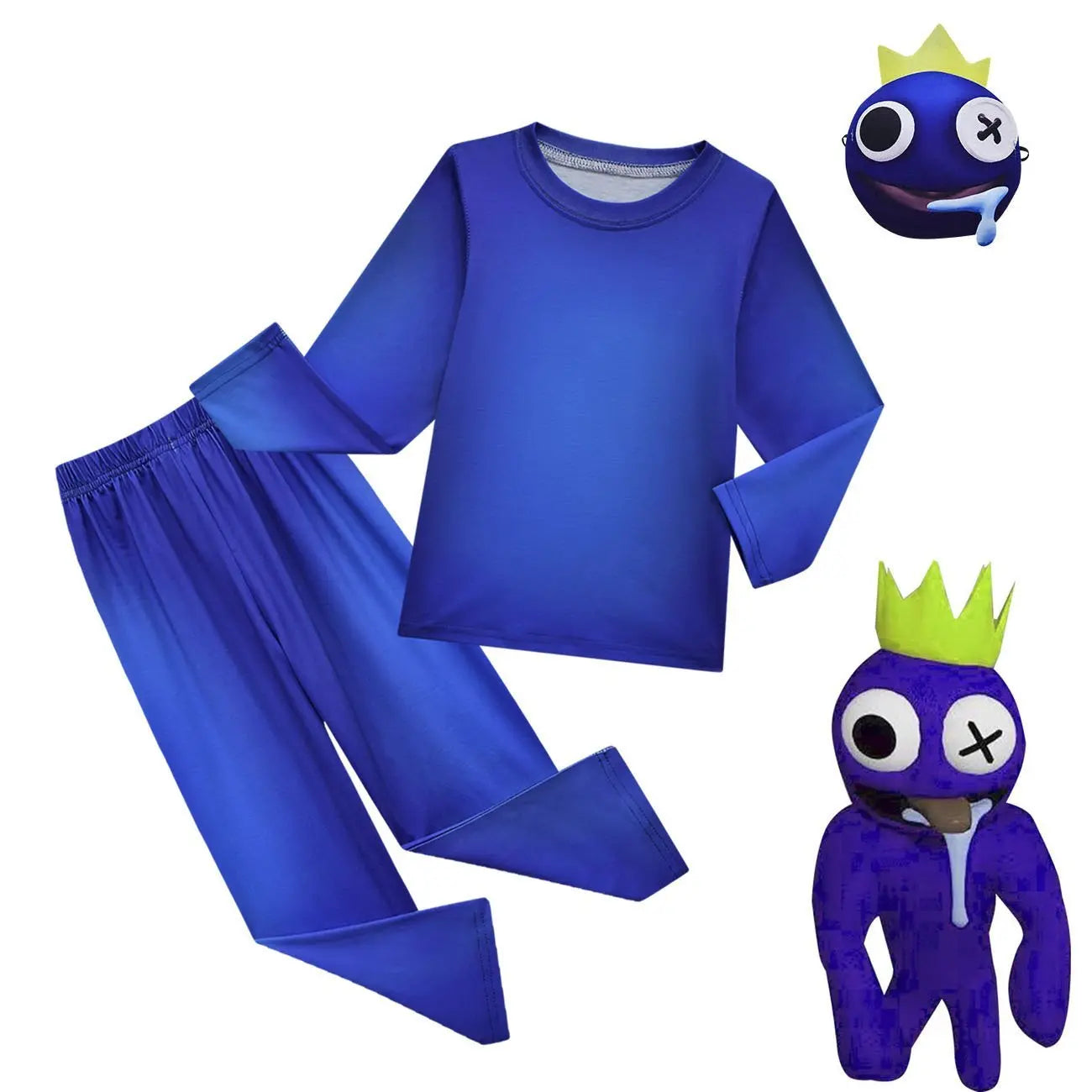 Game Roblox rainbow friends Costume Cosplay Blue Monster Pajamas set For Kids - Pajamasbuy