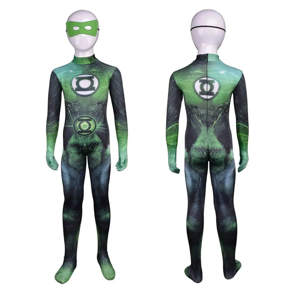 Green Lantern Hal Jordan Muscle Suit Kids Superhero Cosplay Costume - Pajamasbuy