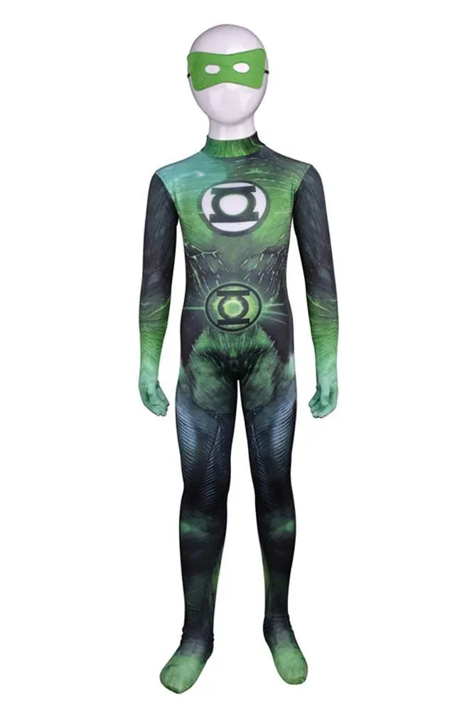 Green Lantern Hal Jordan Muscle Suit Kids Superhero Cosplay Costume - Pajamasbuy