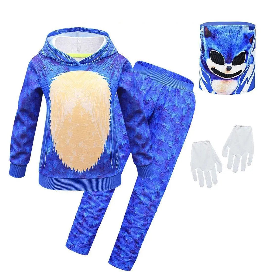 Kids Anime Sonic The Hedgehog Costume Game Halloween Boy Girls Hoodies Pants Sets Outfits - Pajamasbuy