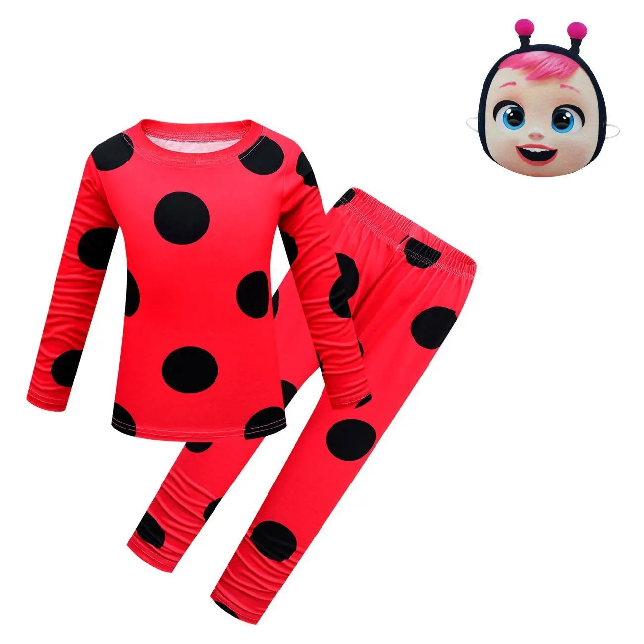 Miraculous Ladybug Cosplay Cartoon Costume Suit For Children Baby With Mask - Pajamasbuy