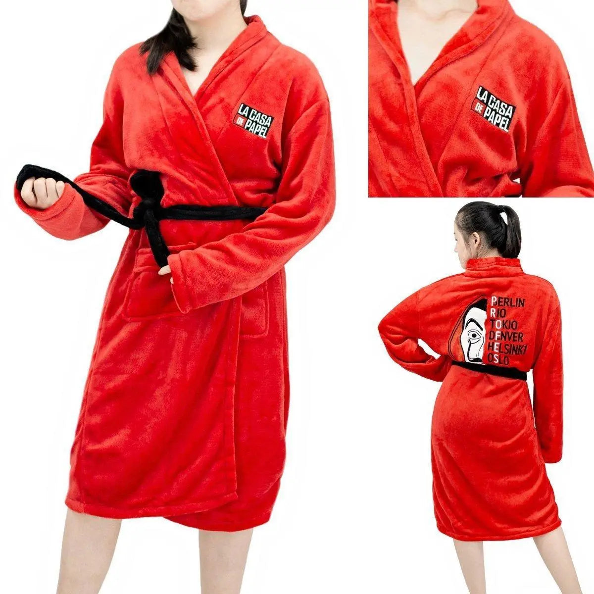 Money Heist Kigurumi Robes Animal Pajamas Flannel Sleepwear For Adult - Pajamasbuy