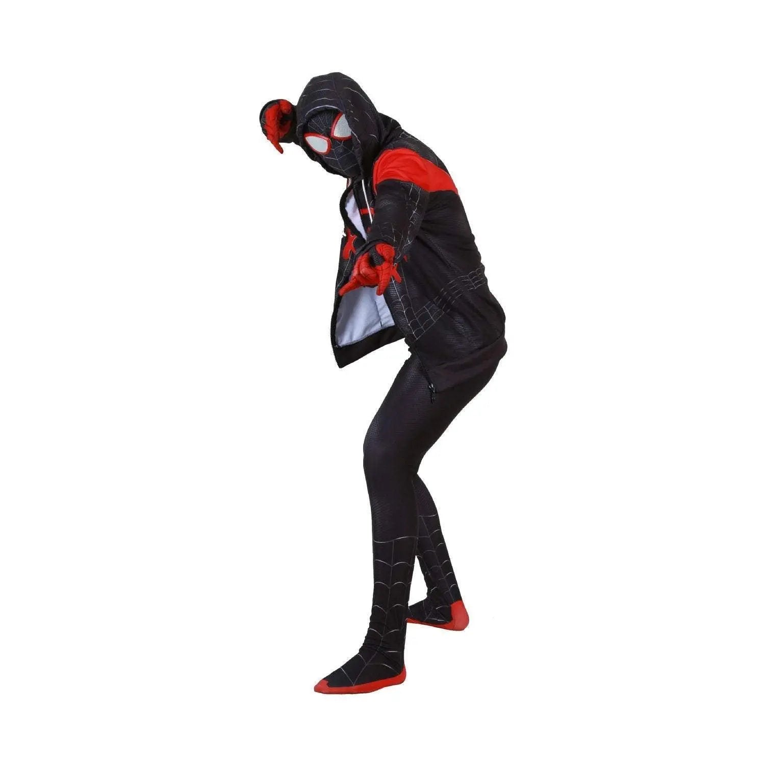 New Age Black Spiderman Miles Hero Cosplay Halloween Costume Sweater - Pajamasbuy