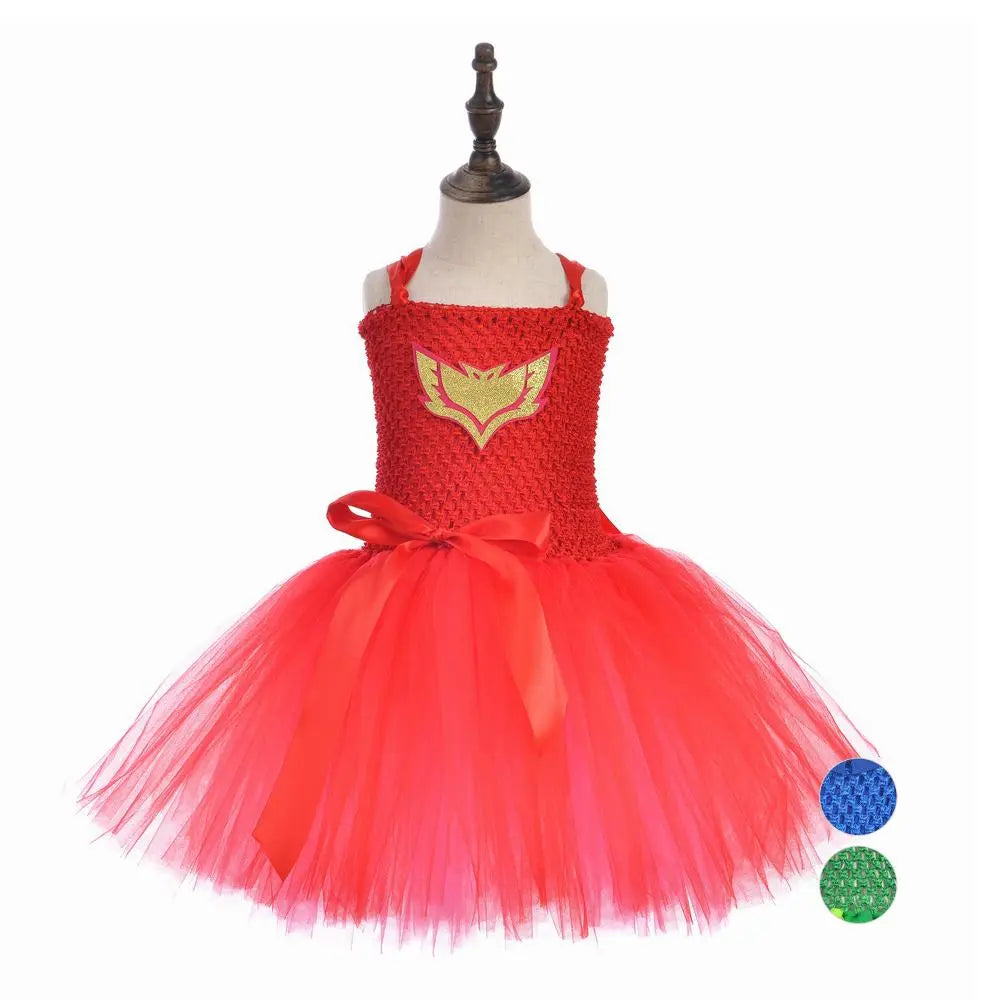 PJ Masks Superhero Cosplay Costumes Halloween Tutu Dress Suits - Pajamasbuy