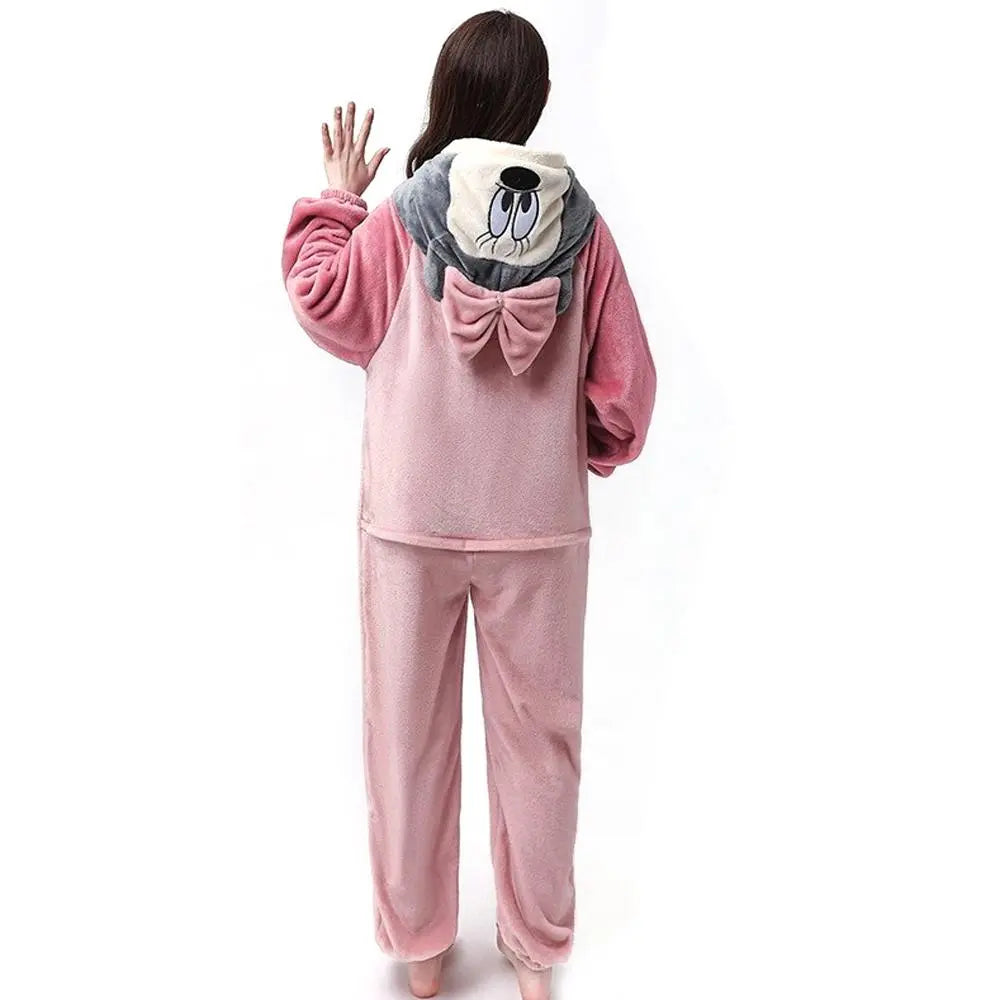 Pink Minnie Kigurumi Onesie Pajamas for Adult| PajmasBuy