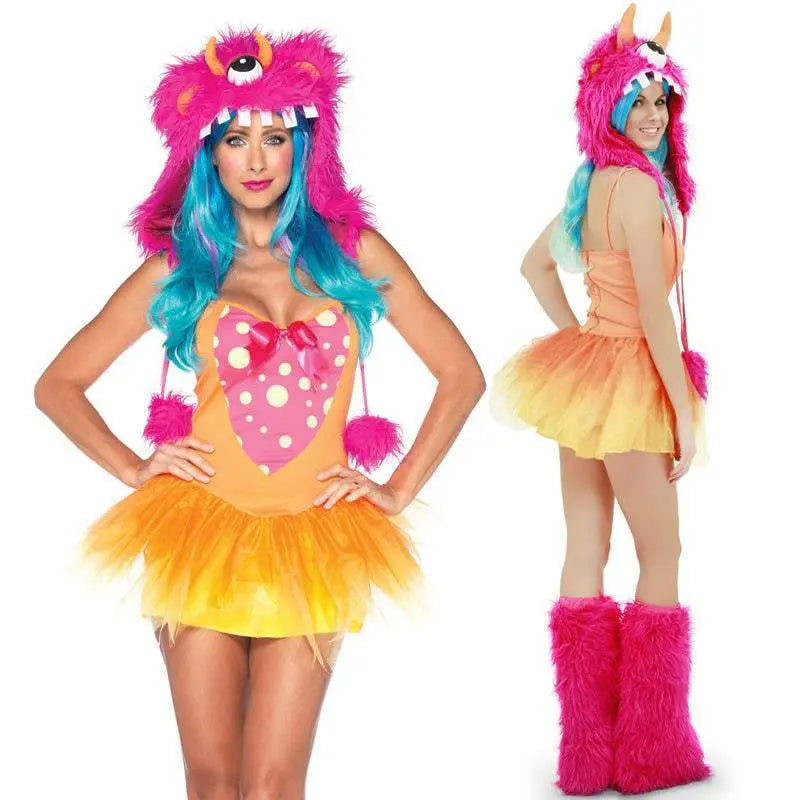 Pink Monster Costume Halloween Christmas Party Wear - Pajamasbuy