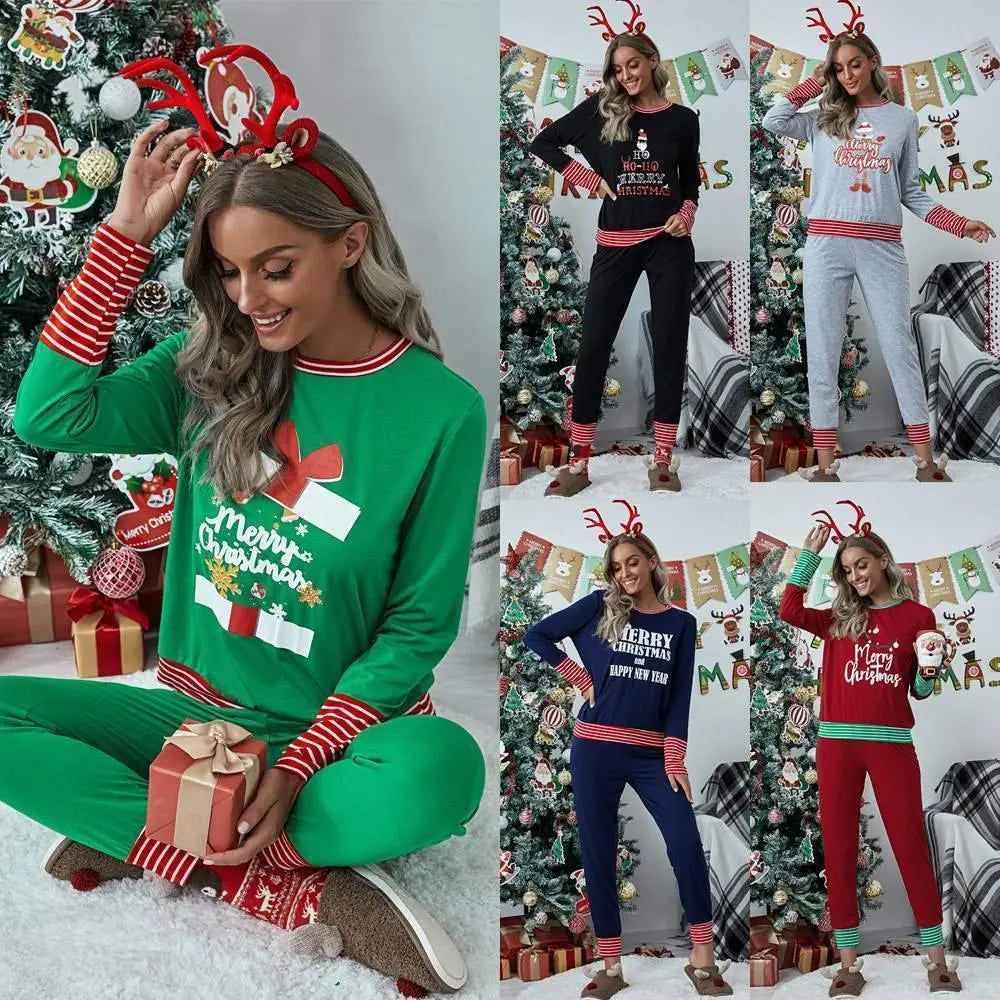 Plus Size Women Christmas Pyjamas Pajamas Set Ladies Xmas Festive Nightwear Pajamas - Pajamasbuy