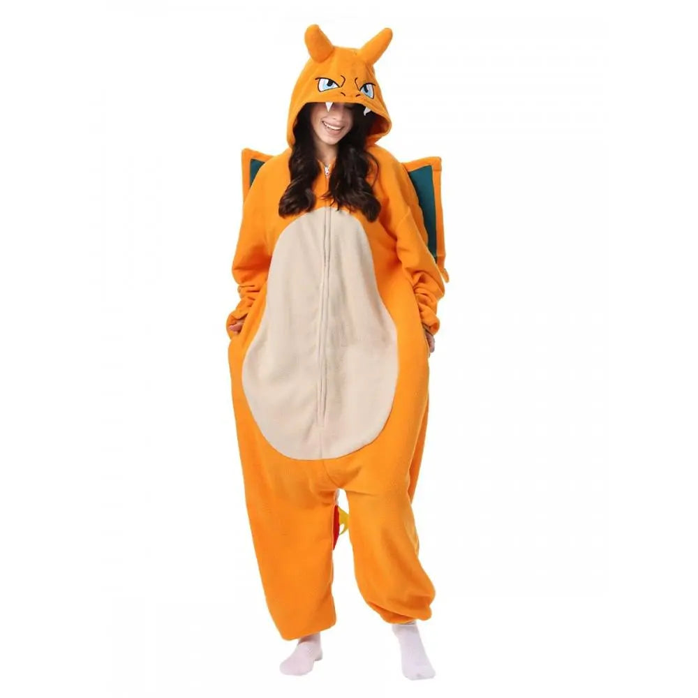 Pokemon Charizard Kigurumi Onesie Pajamas Costume for adults| PajmasBuy