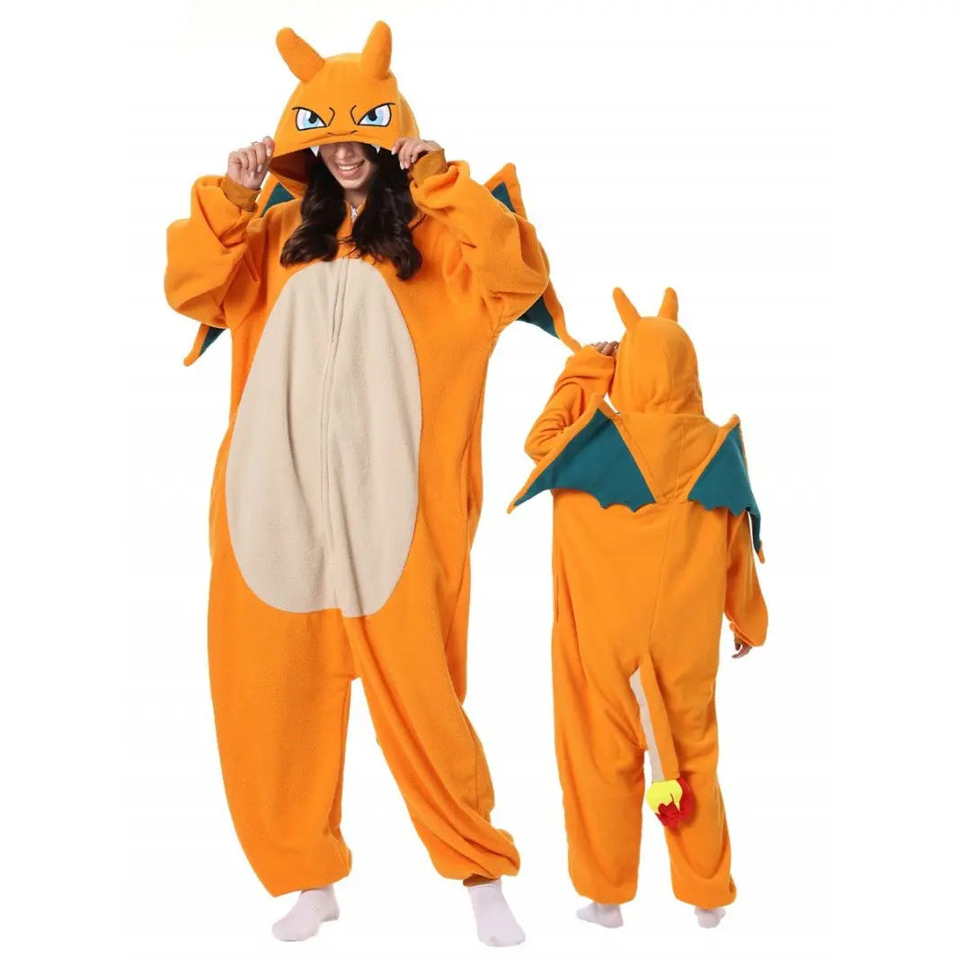 Pokemon Charizard Kigurumi Onesie Pajamas Costume for adults| PajmasBuy