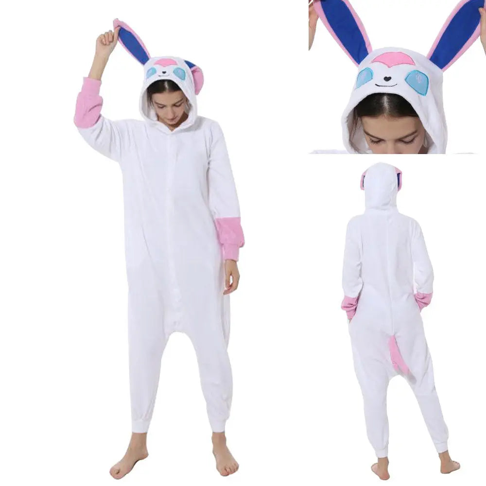 Pokemon Eevee Sylveon Kigurumi Onesie for Adults| PajmasBuy