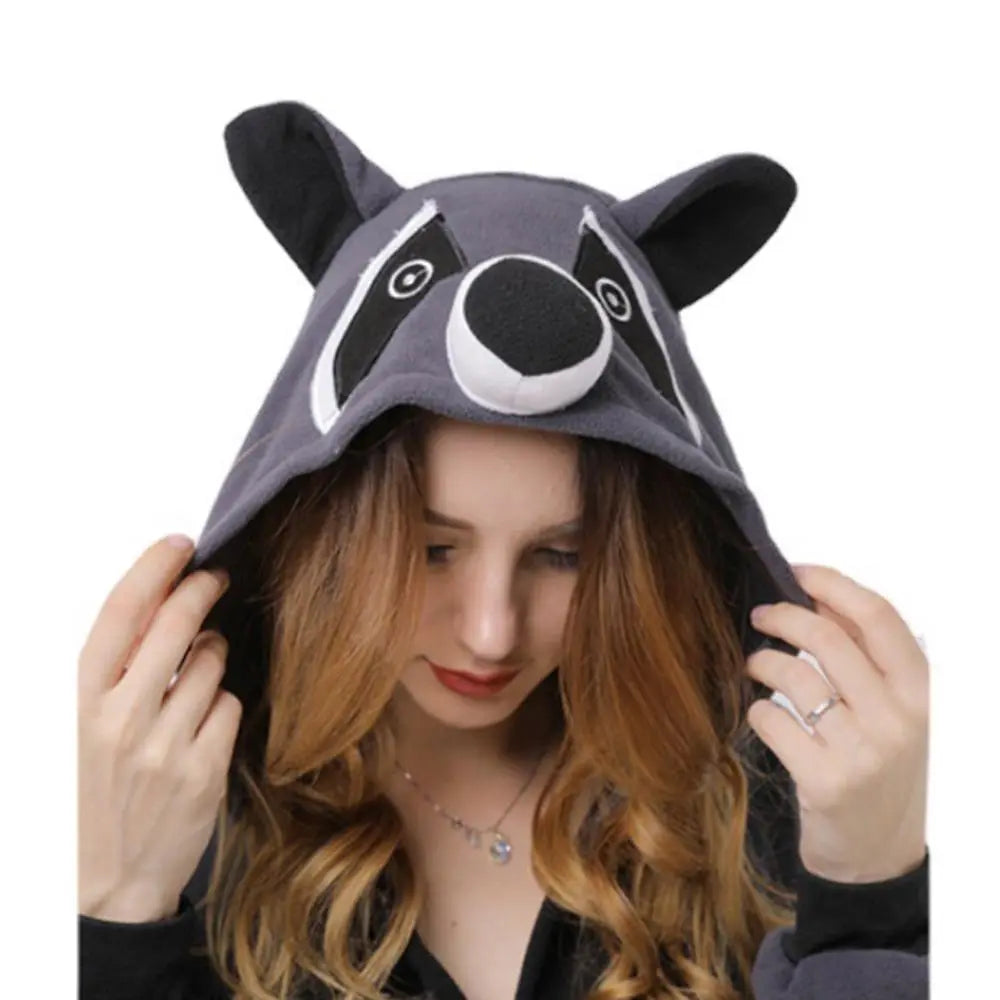 Raccoon Kigurumi Onesies animal pajamas Costume For Adult| PajmasBuy