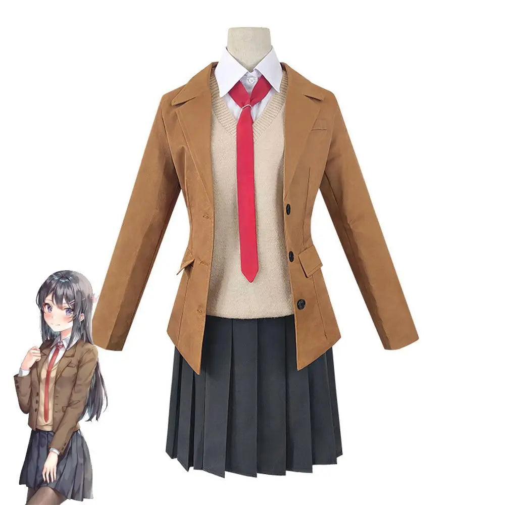 Rascal Does Not Dream of Bunny Girl Senpai Sakura Cosplay Costume Anime Halloween Uniform Outfit Set Dress Up For Women - Pajamasbuy