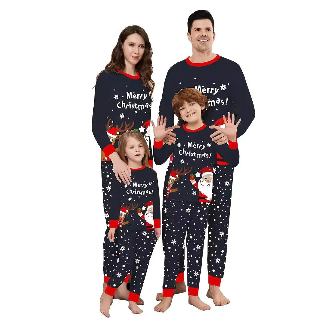 Santa Claus deer printed Christmas Family Matching Pajamas Party Sets - Pajamasbuy