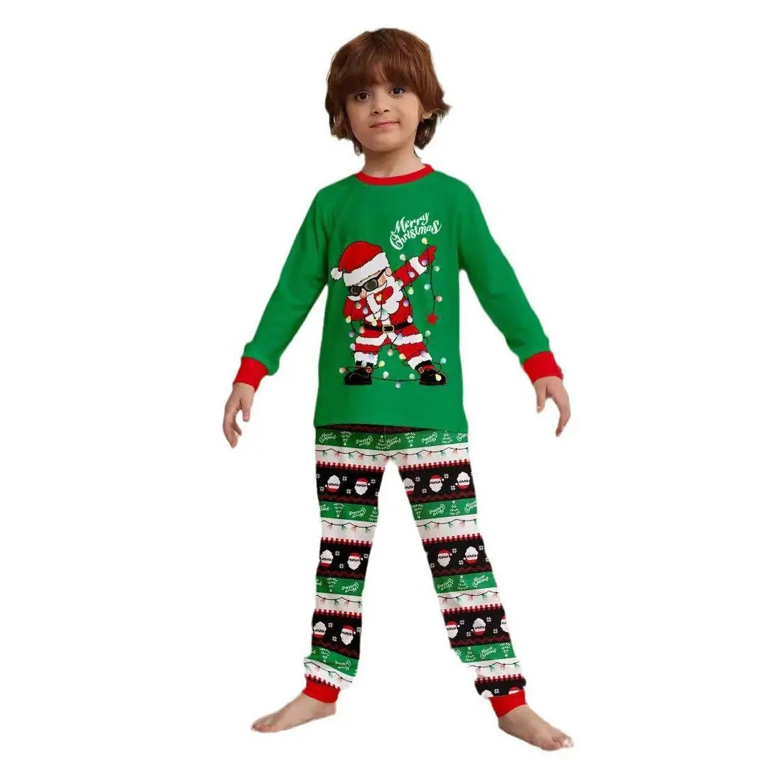 Santa Light Print Christmas Family Couples Matching Pajamas Party Sets - Pajamasbuy