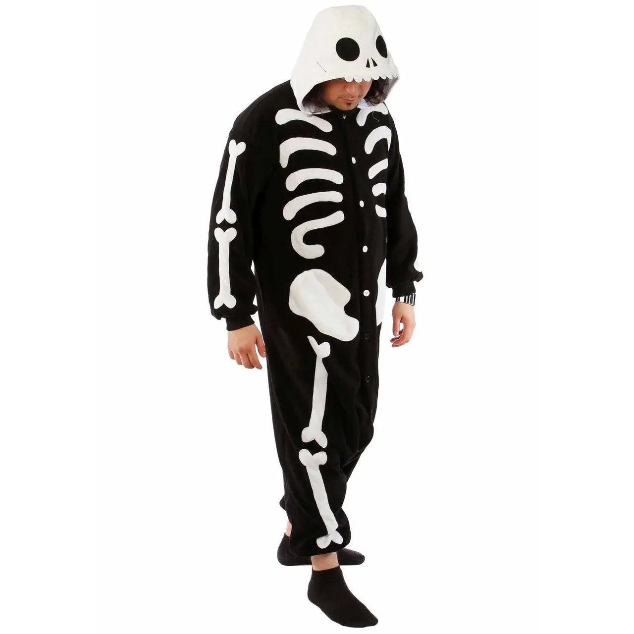 Skeleton Kigurumi onesie pajamas Costume for Adults| PajmasBuy