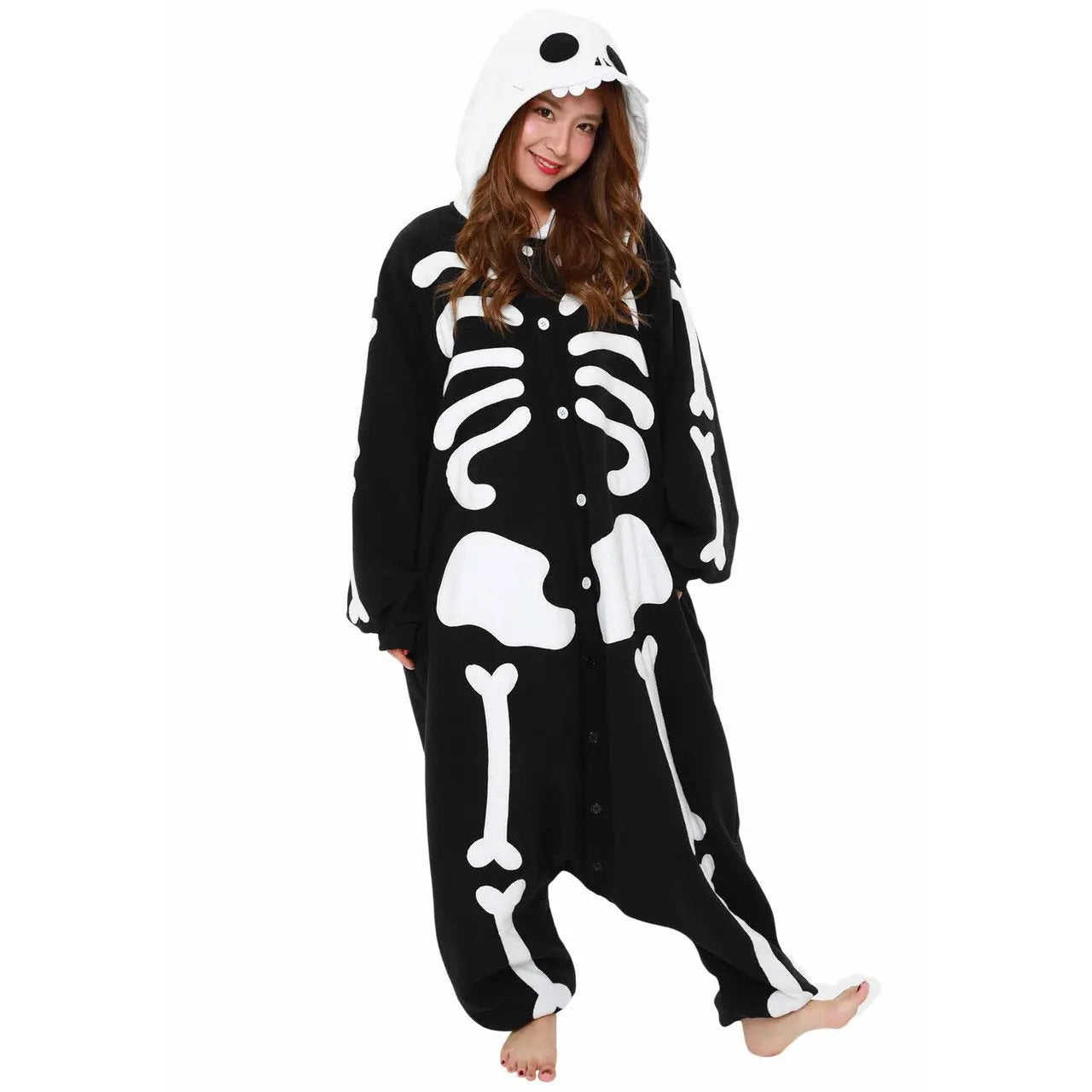 Skeleton Kigurumi onesie pajamas Costume for Adults| PajmasBuy