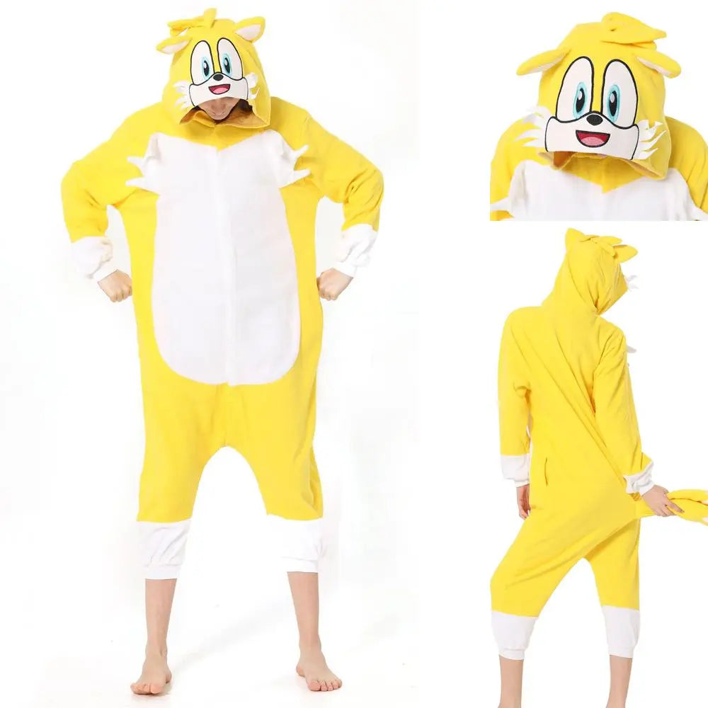 Tails Miles Prower Sonic the Hedgehog kigurumi onesies pajamas for Adults| PajmasBuy