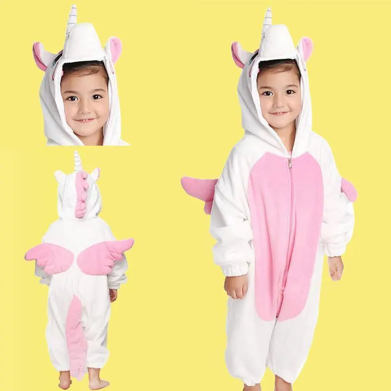 Unicorn Kids Kigurumi Onesies Hoodie Animal Pajamas costume - Pajamasbuy