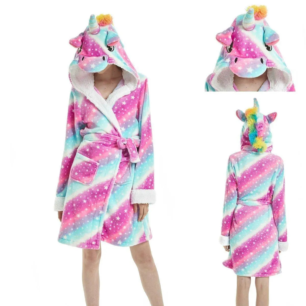 Unicorn Kigurumi Adult Animal Pajamas Softest Bath Robe - Pajamasbuy